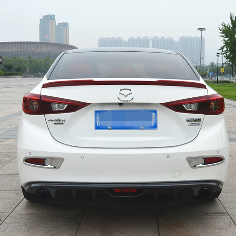 

Для Mazda 3 Axela автомобильное украшение 2014 2015 2016 2017 ABS пластиковая краска цветной задний спойлер для багажника