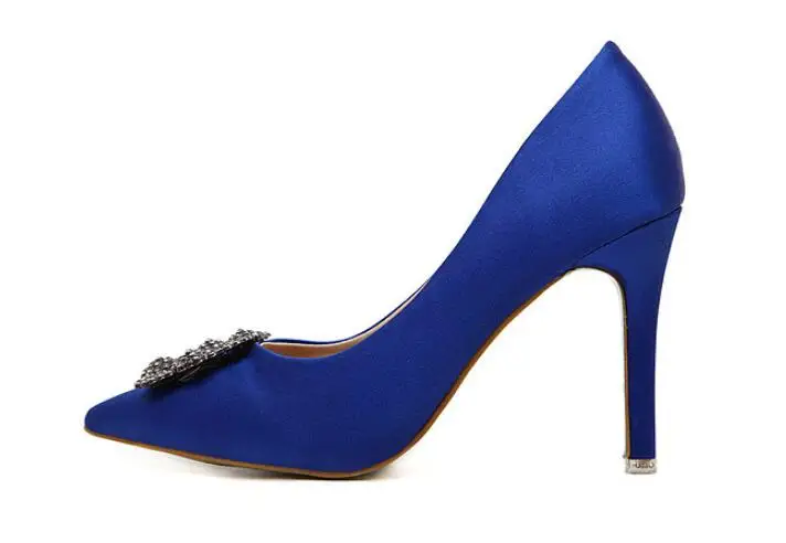 Женские туфли на высоком каблуке туфли-лодочки с острым носком шелковые шпильке