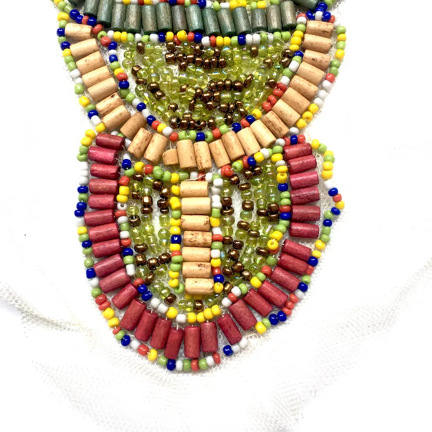 Китайский национальный тип тяжелый бисерный кружевной воротник вышитый