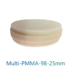 98x25 мм отбеливатель многослойный PMMA CADCAM Blank многоуровневый акриловый диски протез протеза A1A2A3A3.5A4B1B2B3B4