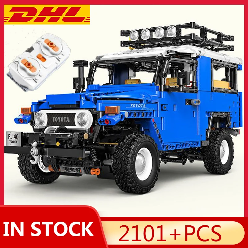 

В BoyfavoriteTOYOTA вездеход городская серия MOC-4889 FJ Land Cruiser внедорожник автомобиль RC модель блоки кирпичи Kingmould King
