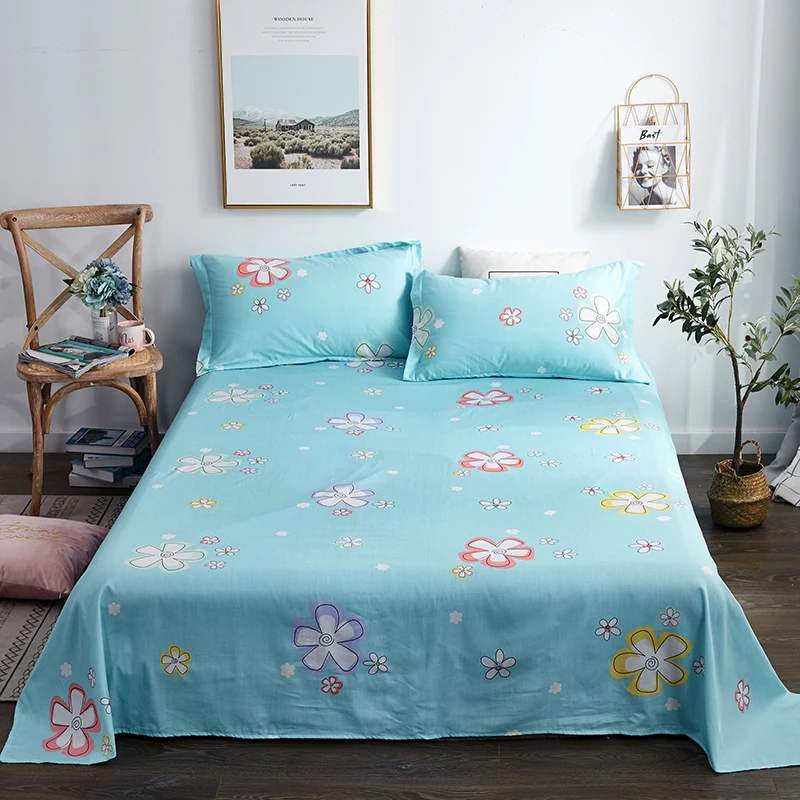1 шт. Мультфильм Подводный мир небольшой Животные плоский лист 130x230 см/160x230 см/200x230 см/230x250 см/250x270 см Размеры набор постельного белья постельное белье