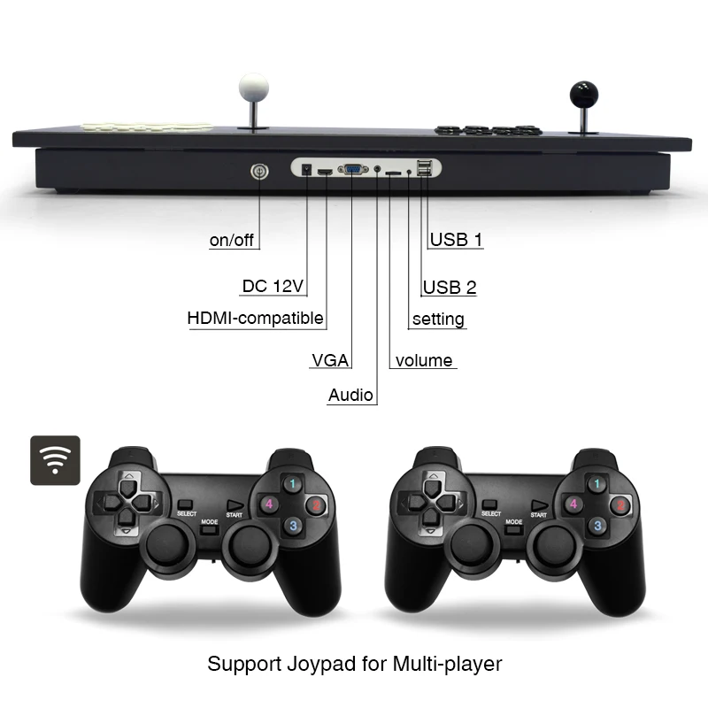IYO Pandora Box 3D аркадная версия 7000 в 1 Wifi копия джойстика Sanwa обычные кнопки PCB