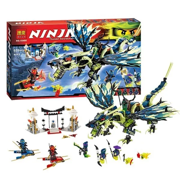 658 шт строительные блоки кирпичи 10400 серии Ninjagoes модель Morro Dragon Развивающие