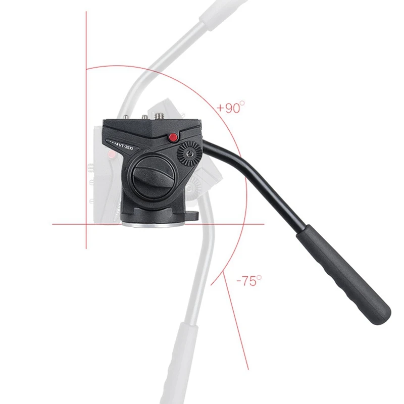 

VT-3510 Aluminum Alloy Video Tripod Head 360 Degree Panoramic Camera Stand Fluid Damping Holder
