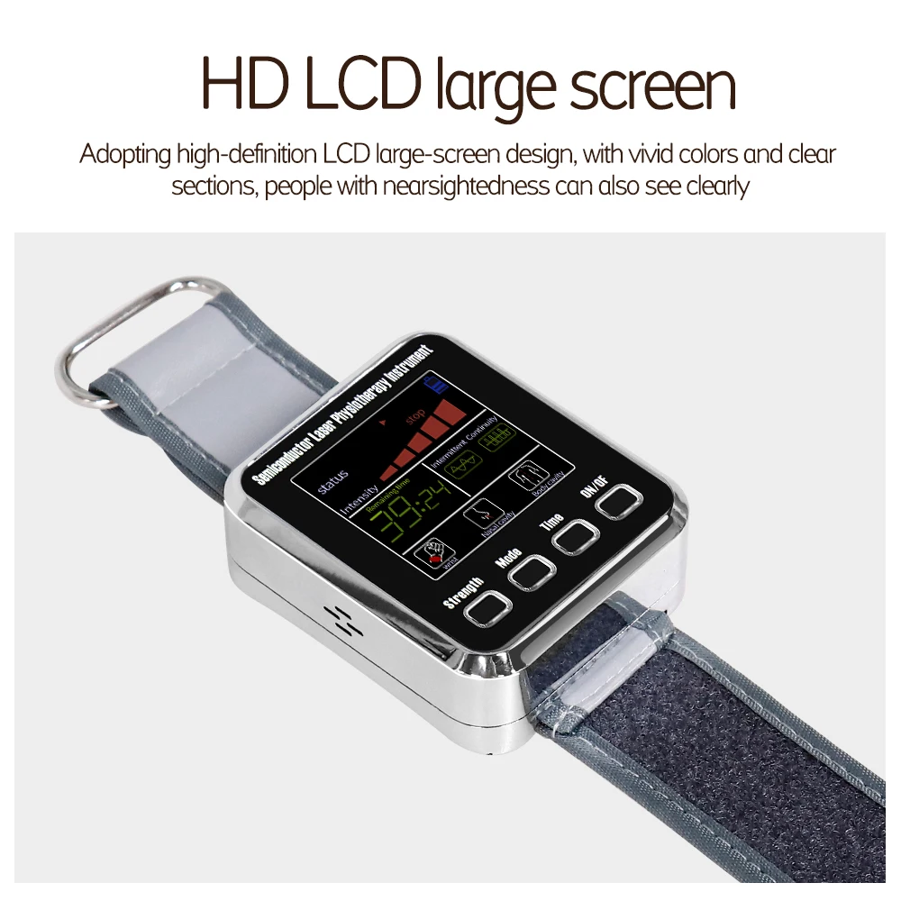 

7/12 Holes LLLT Wrist Watch Laser Therapy For Diabetes Hypertension Sinusitis Laser Treatment Instrument Tinnitus Rehabilitation