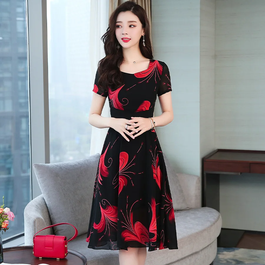 Летнее платье из шифона с цветочным мотивом в винтажном стиле пикантные Бохо