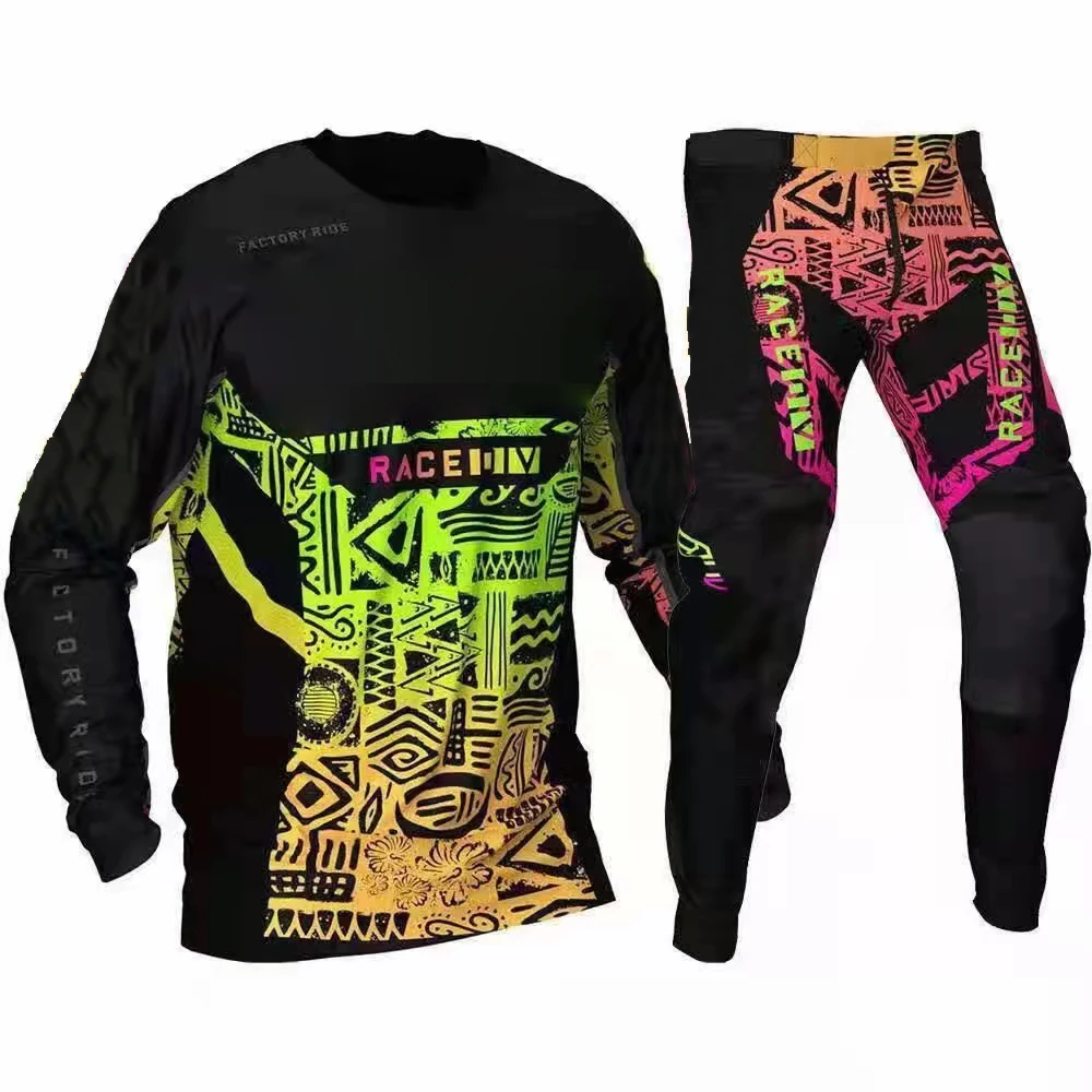 

F21 Podium MX Gear Set Motocross Jersey Pants BMX Dirt Mountain Bike Kits Offroad Motor Street Moto Suit Mens
