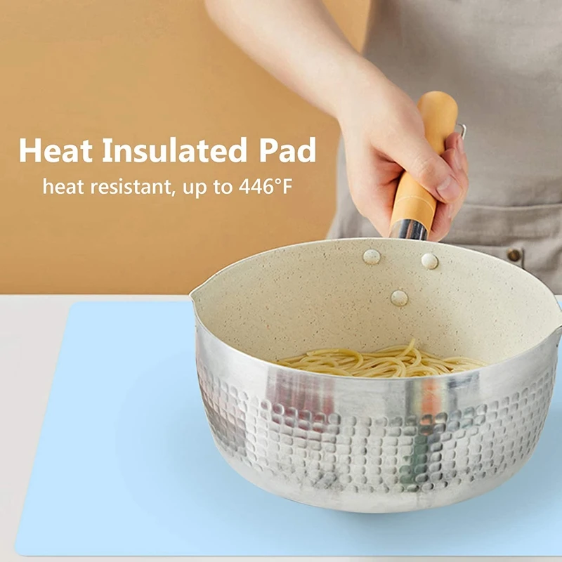 4Pcs Silicone Mats For Kitchen Counter Large Countertop Protector 16X12inch Nonskid Heat Resistant Desk Saver Pad | Дом и сад