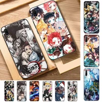 fhnblj demon slayer anime phone case for huawei y 6 9 7 5 8s prime 2019 2018 enjoy 7 plus