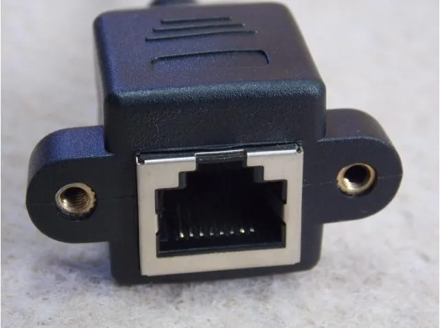 RJ45 RJ 45 Cat5 штекер гнездо Ethernet Сетевой удлинитель шнур Панельное крепление + винты 30