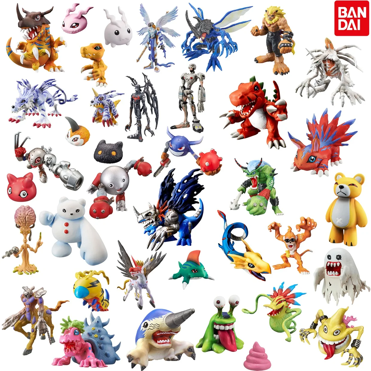 

Japan Original Bandai Gacha Digimon Digimon Agumon Zombie Mechanical Tyrannosaurus Angel Devil Japanese animation