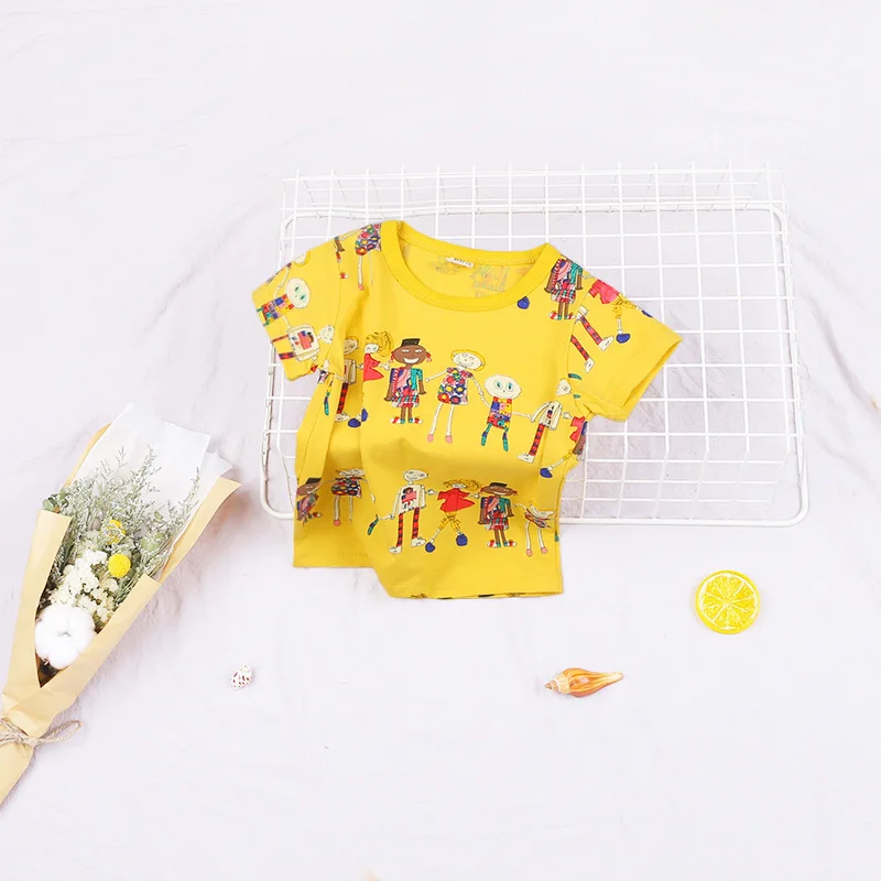 

New Toddler Clothes Boys Girls T-Shirt Cotton Cartoon Summer Top Kids 2 3 4 5 Years Fashion O-Neck Short Sleeve Boutique Costume