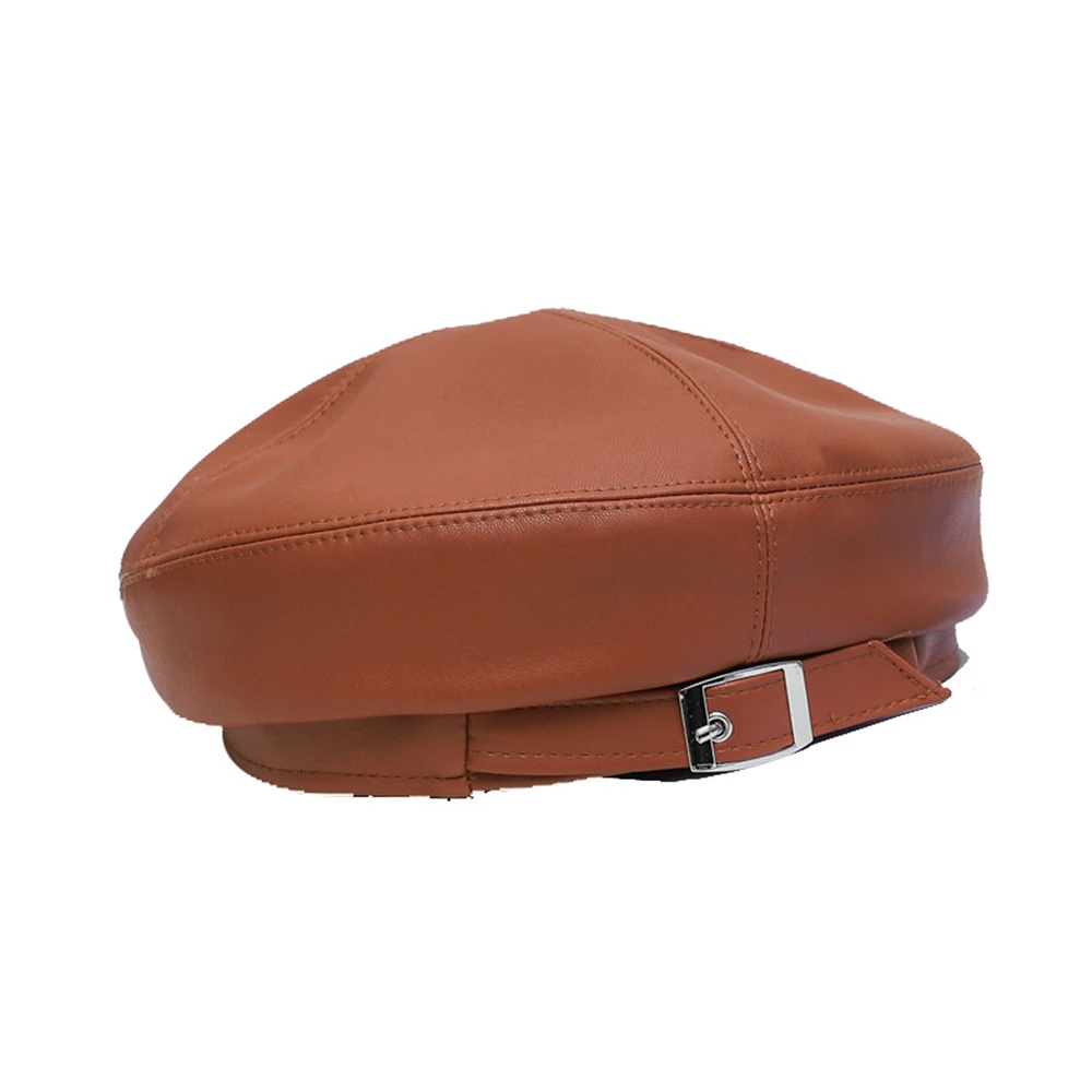 В Корейском стиле Красный берет высокого качества из PU искусственной кожи модные