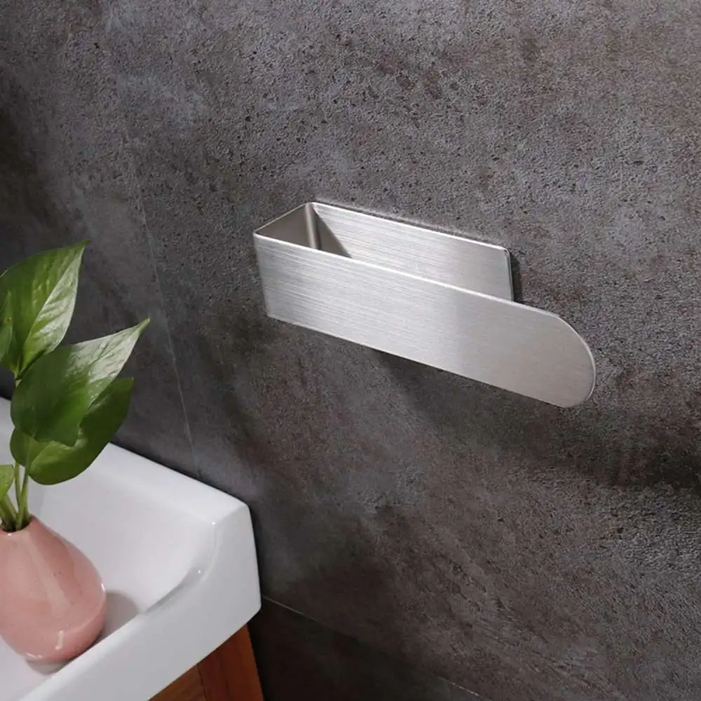 

1pc Creative Simplicity Hand Towel Rail Rack Holder Bathroom Wall Mounted Stainless Steel Holder
