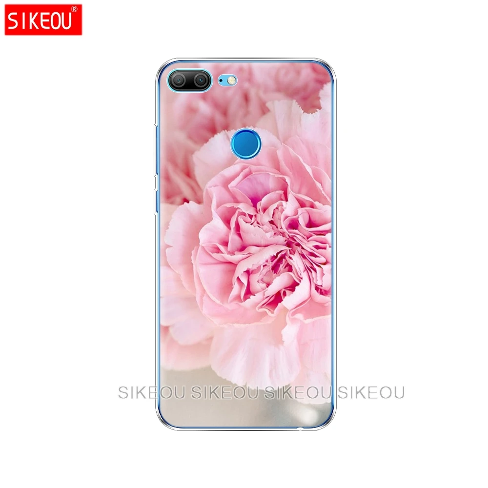 SIKEOU Flower Pink Peonies Silicone Cover phone Case for Huawei Honor 10 V10 3c 4C 5c 5x 4A 6A 6C pro 6X 7X 6 7 8 9 LITE | Мобильные