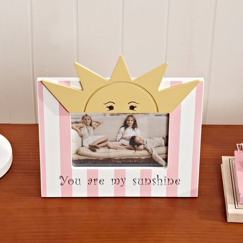 Sunshine Girls Photo Frame Lovely Wood Cartoon Picture Cute Crative Home Decorations Gifts | Дом и сад