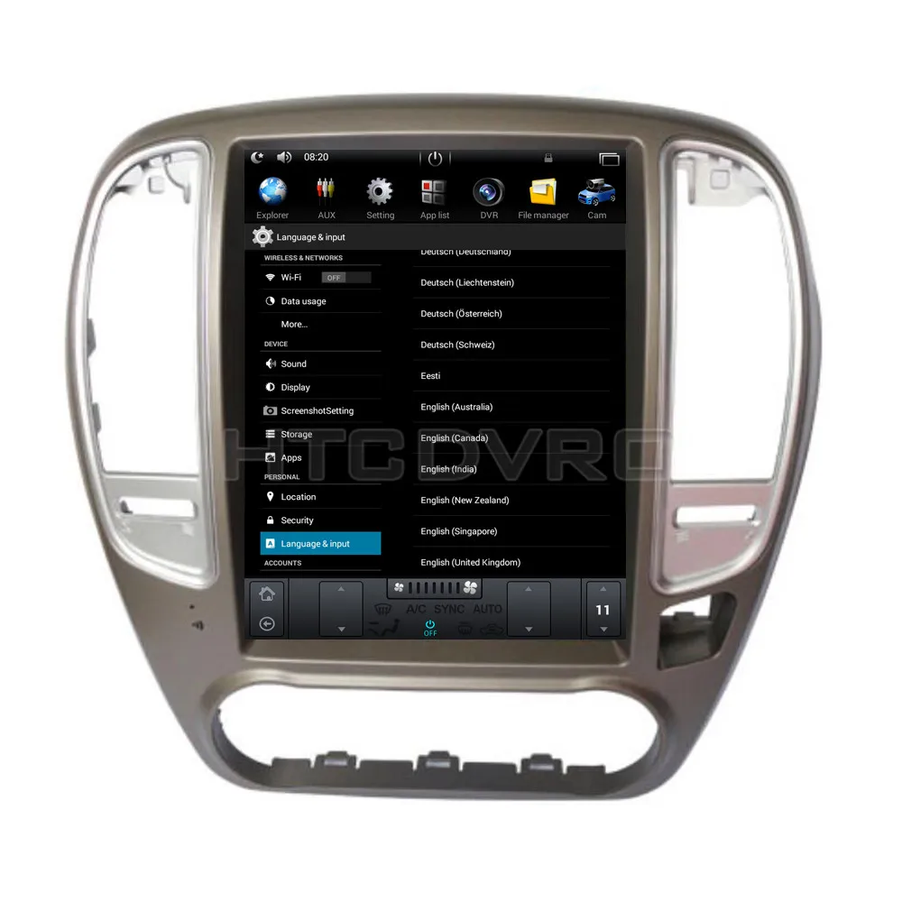 YMODVHT 10 4 дюйма Telsa стиль вертикальный экран четырехъядерный Android 7 1 2 Гб RAM