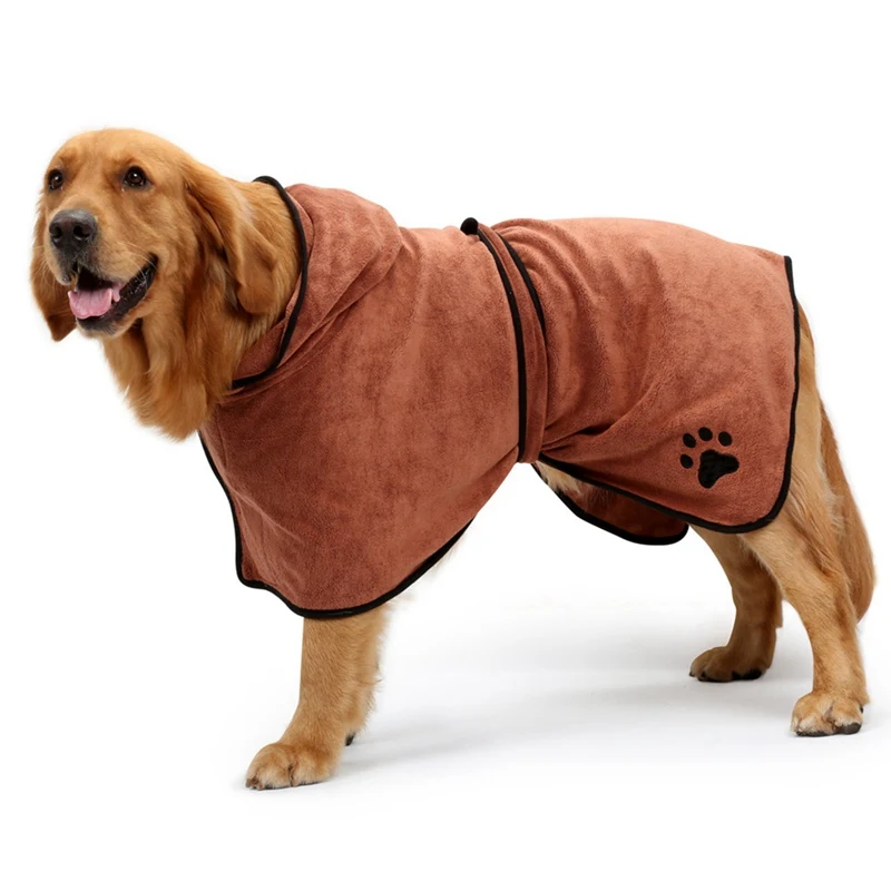 

Pet Dog Bathrobe Super Absorbent Dog Bath Towel For Small Medium Large Dogs Microfiber Paw Printed Pet Quick-drying Towel