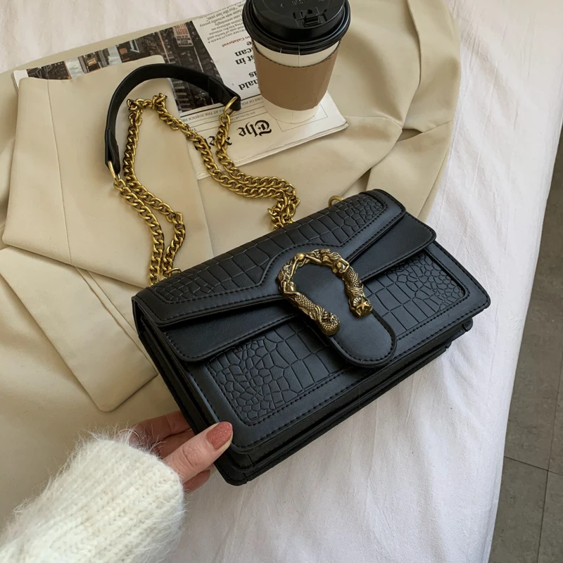 

Женская модная сумка через плечо, Повседневная сумка-мессенджер, роскошная женская сумка высокого класса, сумка на цепочке, компактная квад...