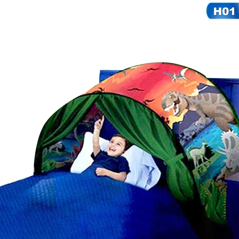 Bed Foldable Starry Sky Dream Tent With Light Storage Pocket Children Sleeping Mattress | Дом и сад
