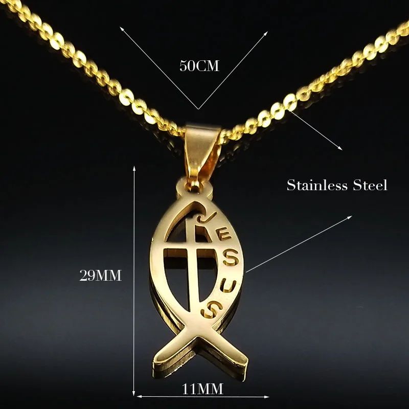 Модные сандалии с закругленным Иисуса из нержавеющей стали Necklacese женские