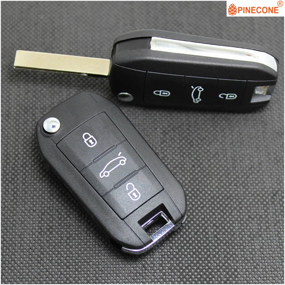 PINECONE для PEUGEOT 208 2008 301 308 508 чехол автомобильного ключа Hella 3 кнопки необработанное