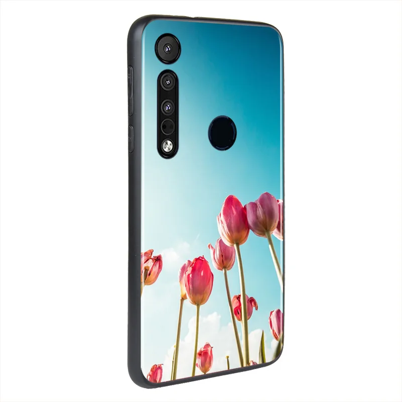 

Tulips Flower Spring Field For Motorola Edge G Stylus 5G G8 G9 Play Power Lite One Huper Marco Fusion Plus Phone Case