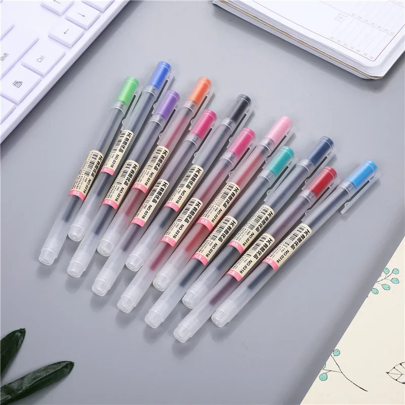 12 шт./лот 0 5 мм набор гелевых ручек школьные офисные принадлежности Muji Стиль