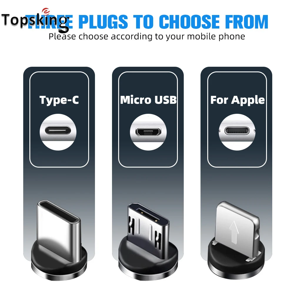 Кабель для зарядки магнитный Robotsky Micro-USB USB Type-A/Type-C 2.4A 1м/ 2м | Электроника