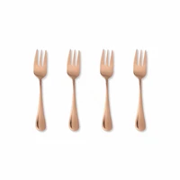 rose gold tableware cutlery set gold tea fork 4 piece dinnerware set stainless steel cutlery set fork kitchen tableware flatware