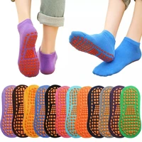 5 pairs trampoline socks anti slip logo custom spring and summer thin breathable sweat floor socks boys and girls sports socks