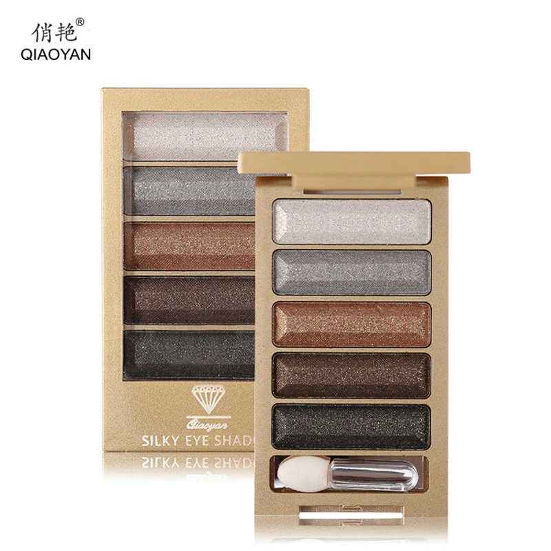 Палитра теней для век 5 цветов|glitter eye shadow|eye shadowdiamond eyeshadow palette |