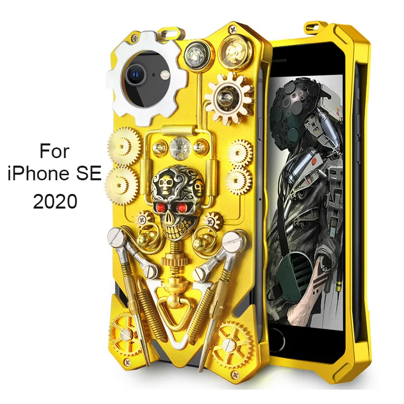 

Metals SE2 Case for Iphone 2020 Case Retro Mechanical Acceleration Steampunk Se 2 Cover Shockproof Coque
