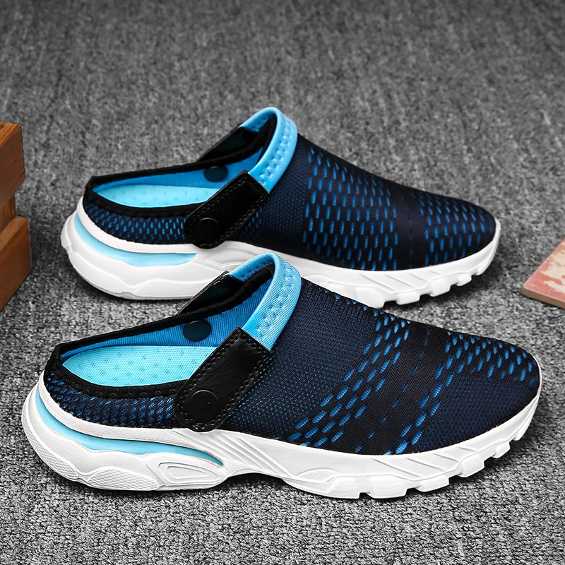 

New Summer Mesh Sandals Men Sandals Outdoor Slippers Breathable &light Padded Beach Flip Flops Shoes Sandalias Zapatos Hombre