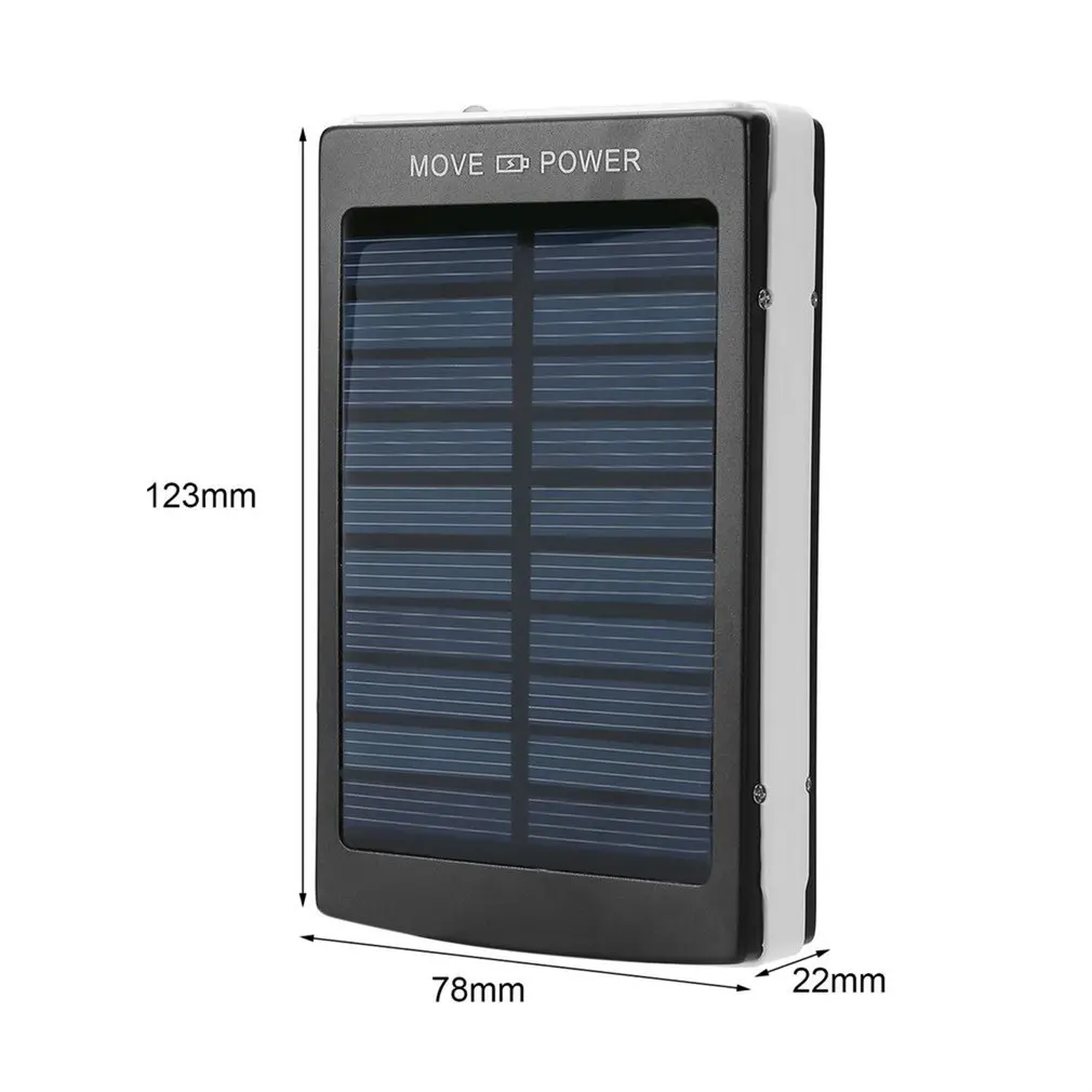Portable Solar Power Bank 50000mAh Bateria External Dual USB LED Mobile Phone Battery Charger Backup Powerbank | Мобильные телефоны