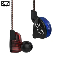 kz ed12 dynamic earphones detachable cable in ear audio monitors noise isolating hifi music sports earbuds with mic headset