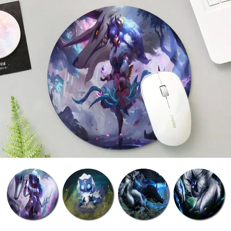 

Vip LOL Kindred Mouse Mat mouse non-slip pad player pad Round size rubber Gaming mouse Pad office Desk Mat