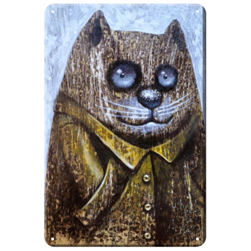 

Cats Metal Vintage Tin Sign Wall Metal Painting Signs Plaque Decor Metal Signs Vintage Bar Decoration Metal Poster Pub Metal Pla