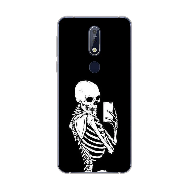 Чехол для телефона ciciber Funny Skull чехлы Nokia 8 1 7 6 5 3 2 Plus 9 PureView X7 X6 X5 X3 ТПУ|Бамперы| |