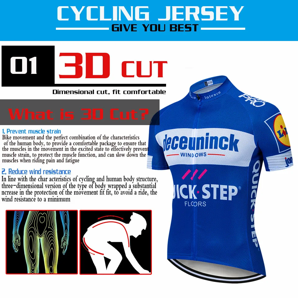 Мужская велосипедная Джерси Quick Step Deceuninck профессиональная командная дышащая