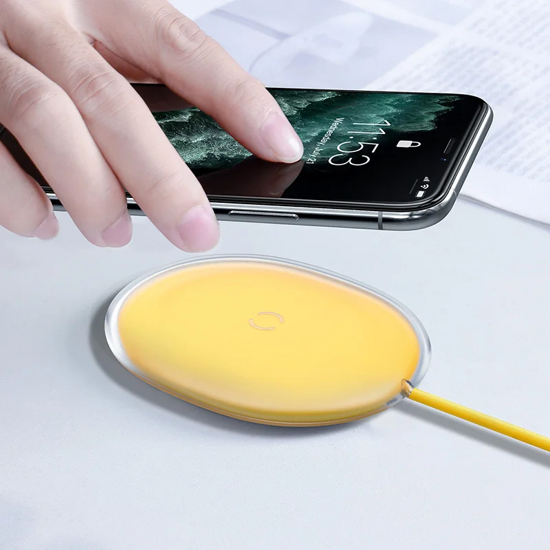 

Jelly Wireless Charger 15W Fast Qi Wireless Charger For iPhone Airpods Pro Quick Wireless Fast Charging Pad Phone Charger