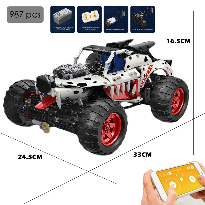 

New Technical Kids Toys Simulation City RC Off-road Car Vehicle Building Blocks Brick Assembling Model Gift Set
