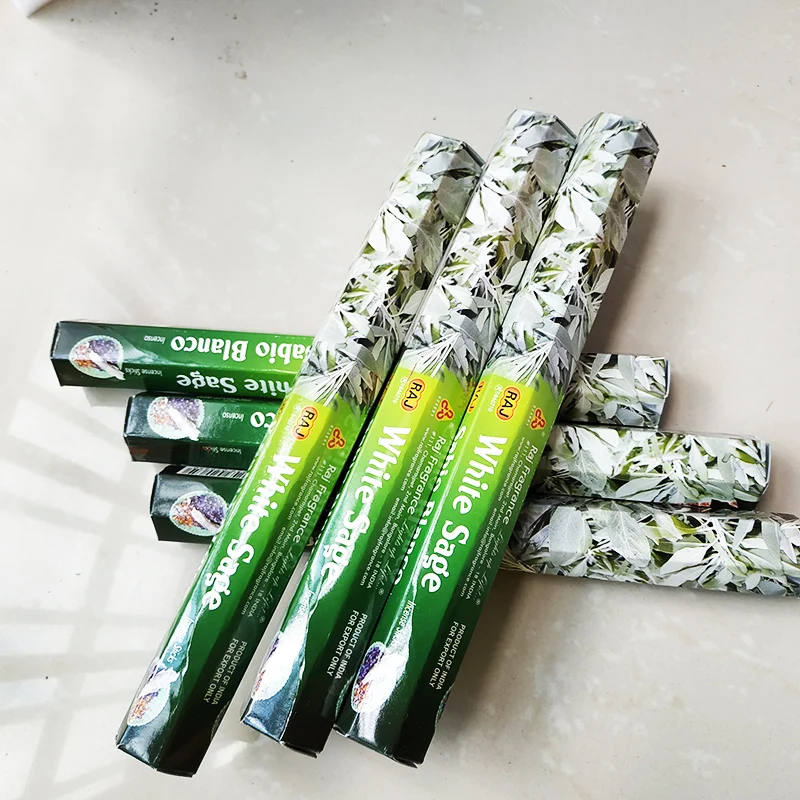 Белый шалфей индийская палочка благовония ручной работы натуральное медитация