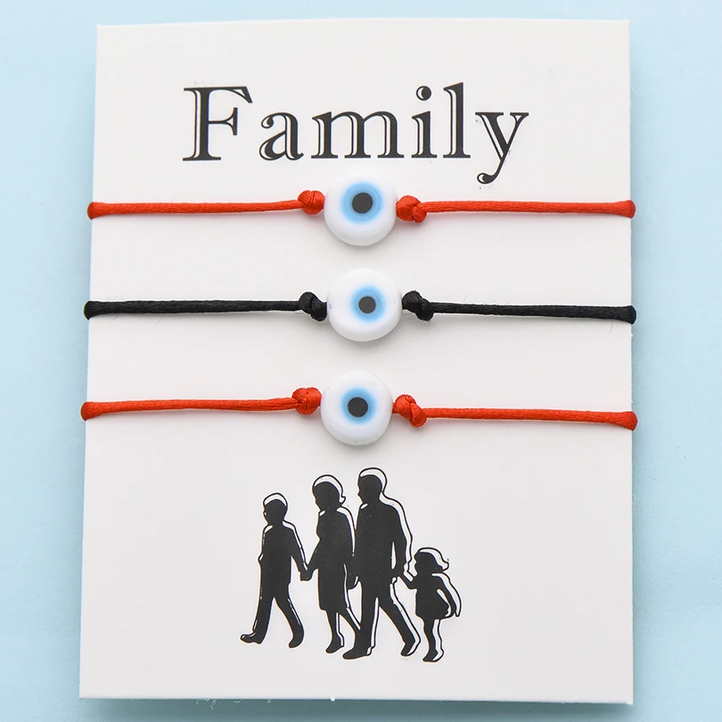 IYOE 3 шт./компл. Семейный Браслет с изображением пожеланий семейный белый