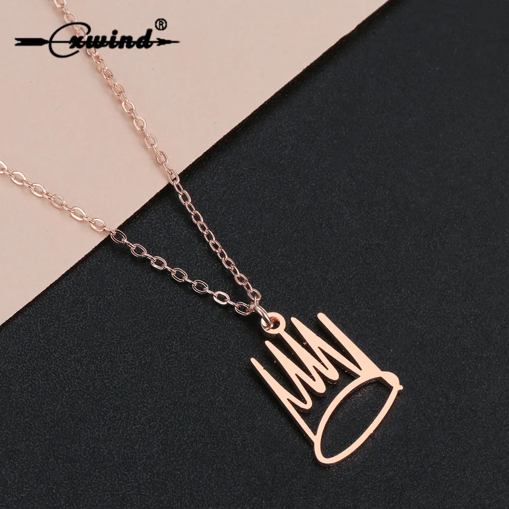 Женское Ожерелье из нержавеющей стали Cxwind ожерелье с подвеской в виде короны