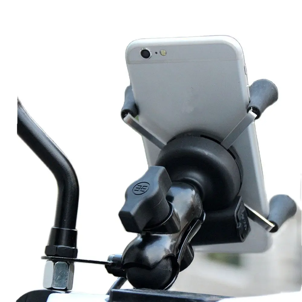 

Hot Metal Back Motorcycle Phone Bracket Support Usb Charge General Purpose Motor-driven Motorcycle Mobile Phone Navigation Frame