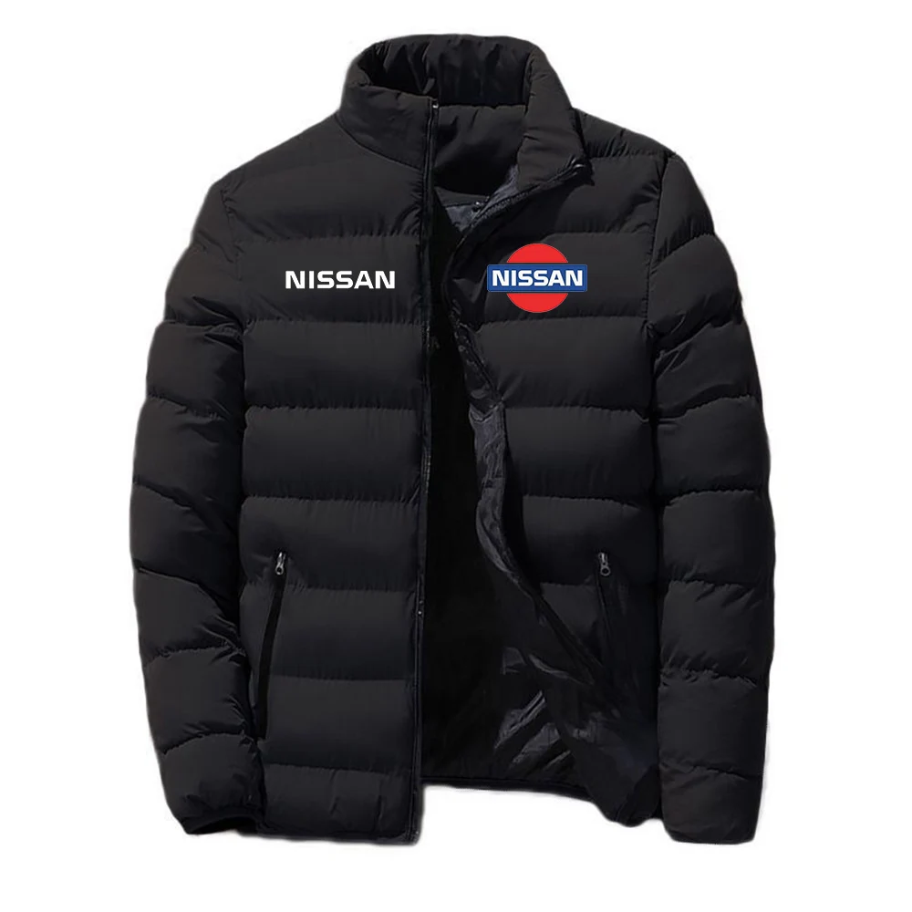 

NISSAN New Printing Men's Fashion Classic Cotton Clothing Winter Snowy Day Warm Zipper Jacket Style Tops