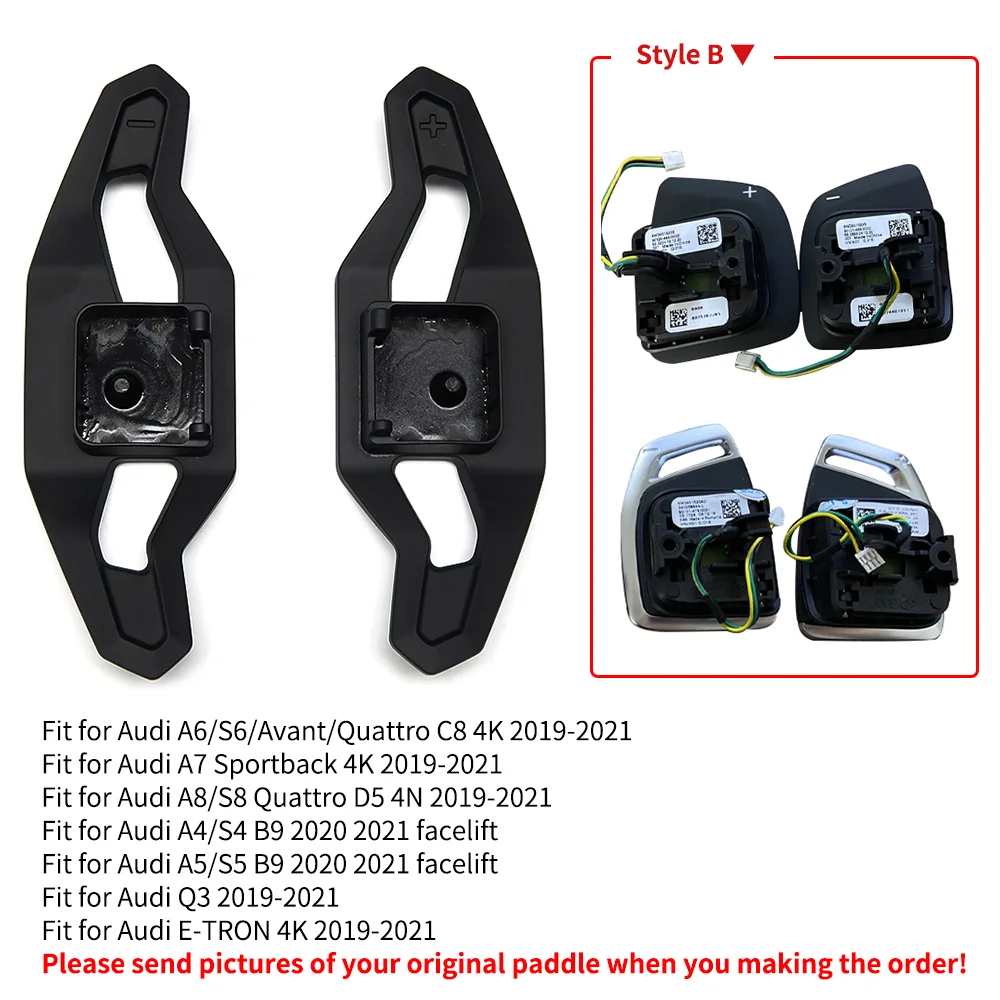 Сменный рычаг переключения передач на рулевое колесо для Audi A4 B8 A3 S3 8Y 8V A5 A6 C7 A7 Q3 Q5 Q7