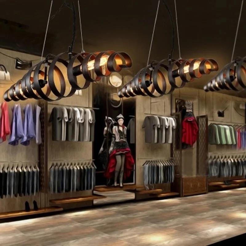 Лофт ретро промышленный ржавчина черный железо вращающаяся турбина подвесной